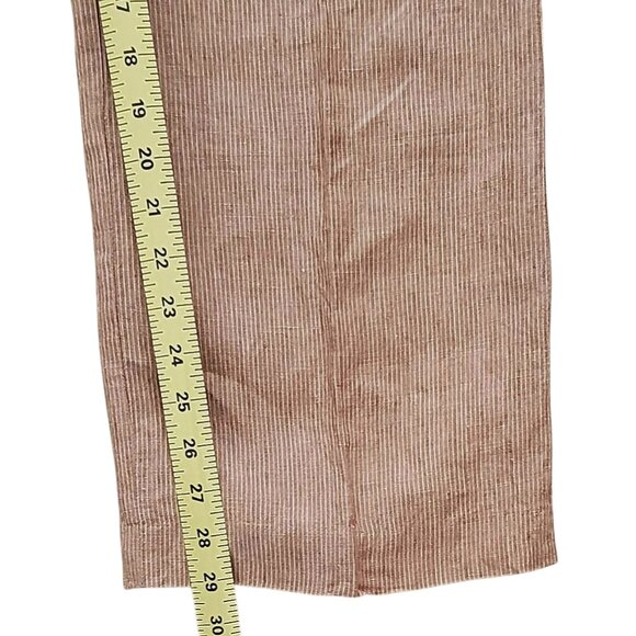100% Linen Wide Leg Coldwater Creek Natural Fit Pants Neutral New Size 18 - Picture 12 of 13